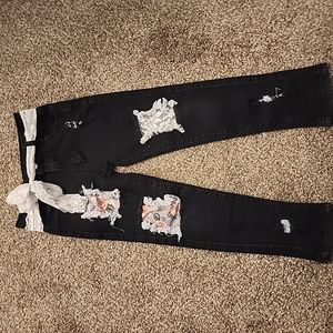 Girls patch jeans